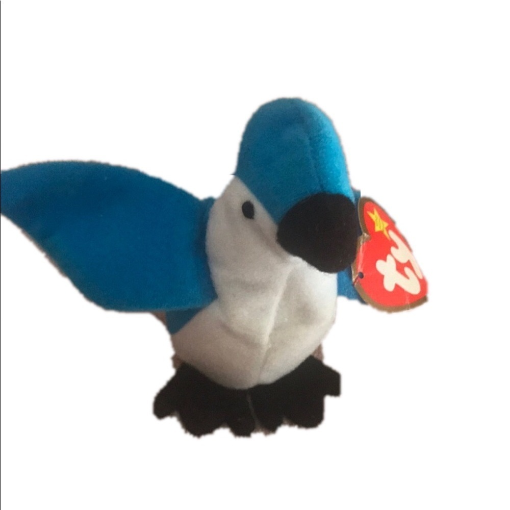Rare Retired 1993 Ty Beanie Rocket the Blue Jay